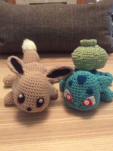 Baby Eevee and baby Bulbasaur
