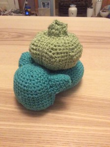 Baby Bulbasaur step 2 - body and ears